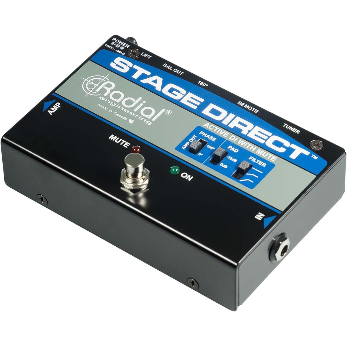Radial Stage Direct Active DI Box with Mute Function [Official Import]