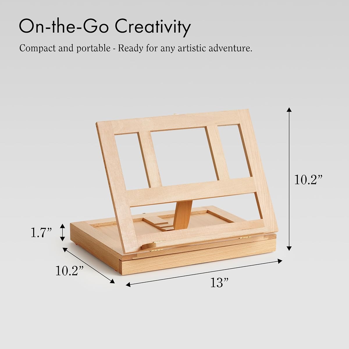 Portable Wooden Tabletop Art Easel for Painting Canvas Drawing Sketching for Artists Kids Beginners Students