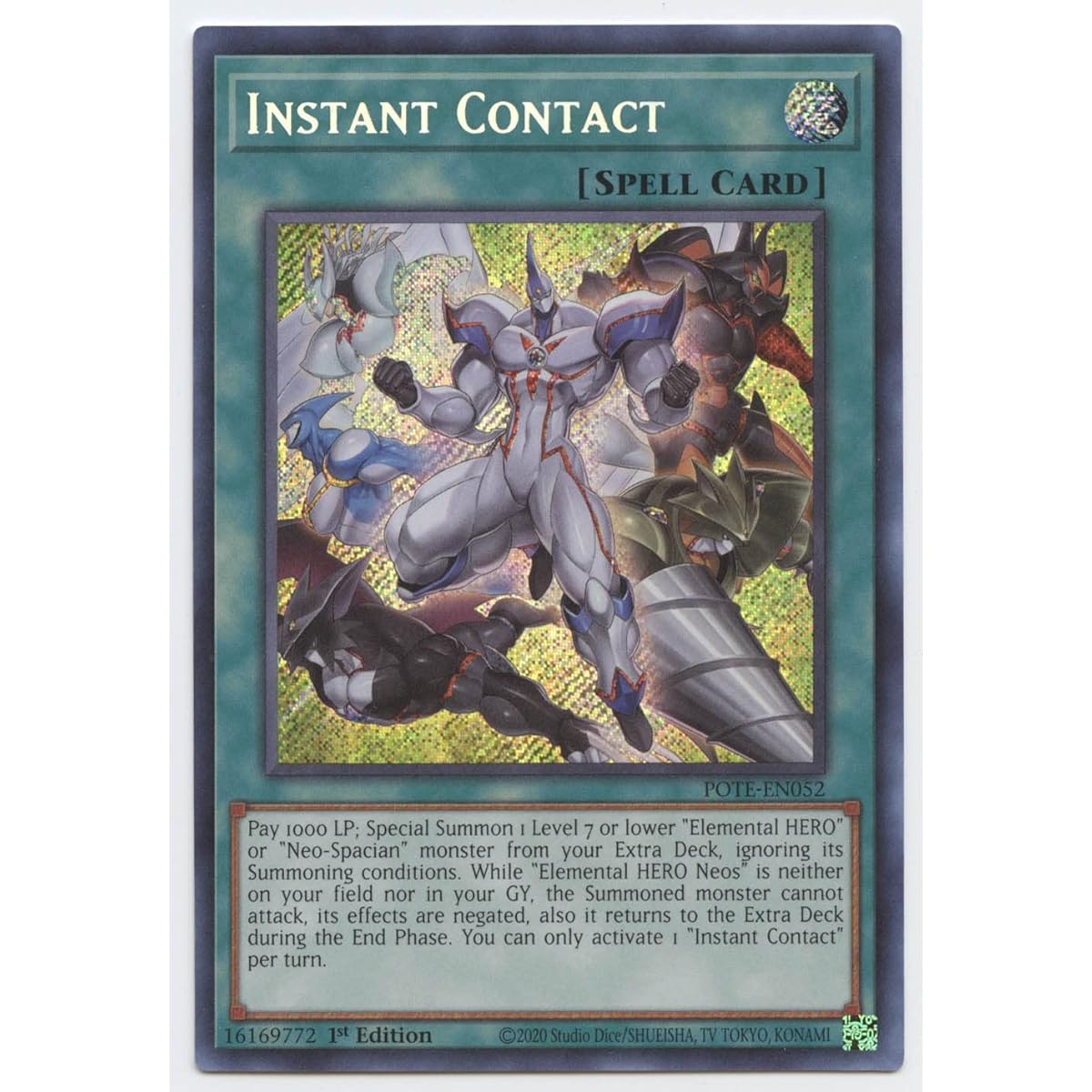 Instant Contact POTE-EN052 Secret Rare 1st Edition