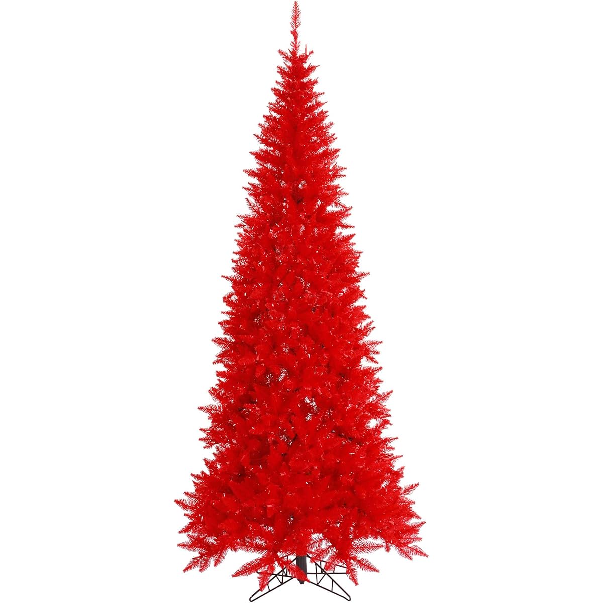 Vickerman 4.5ft Red Fir Slim Artificial Christmas Tree - No Lights - Seasonal Indoor Decor