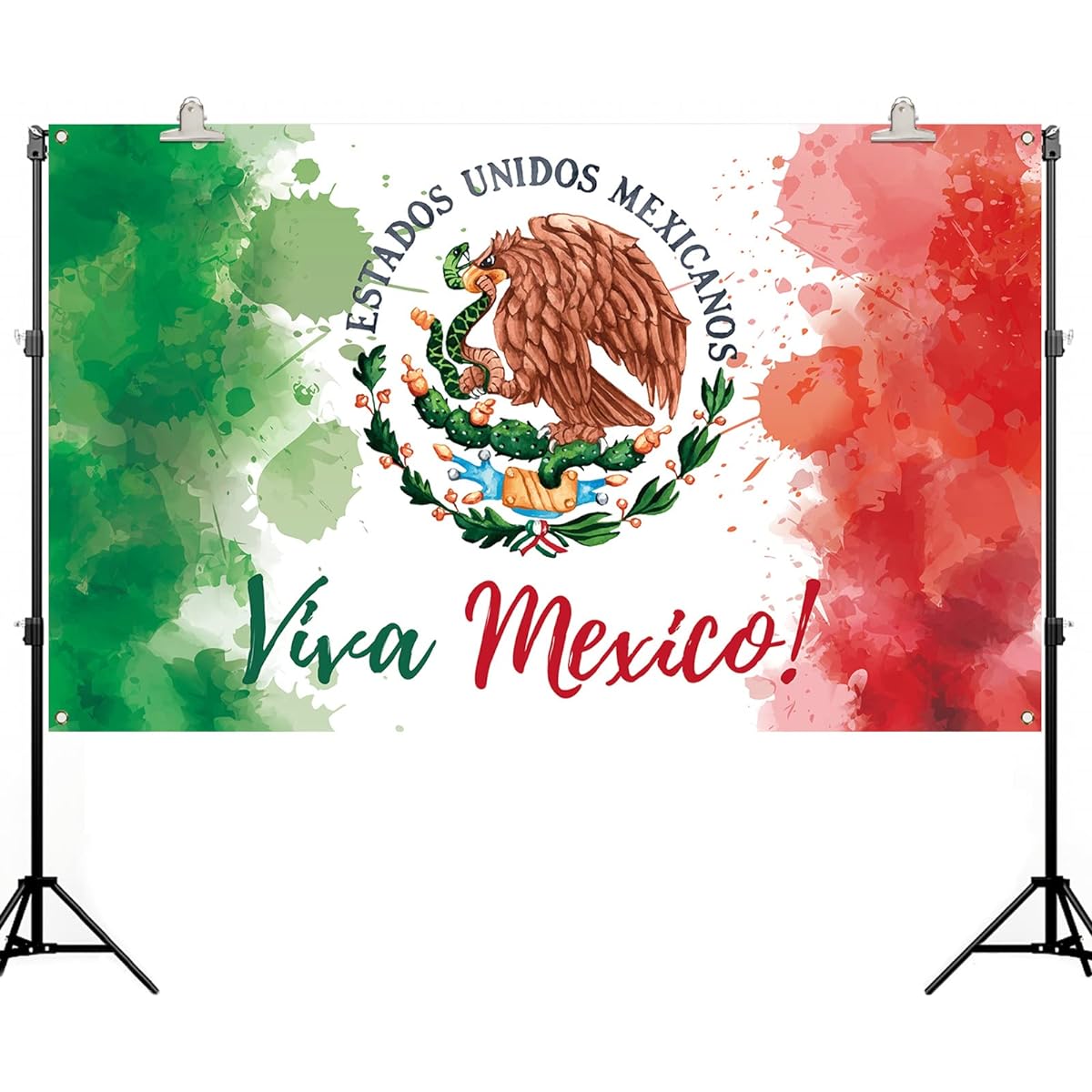Pudodo Viva Mexico Background Banner September 16th Mexican Independence Day Party Photo Background Wall Decor