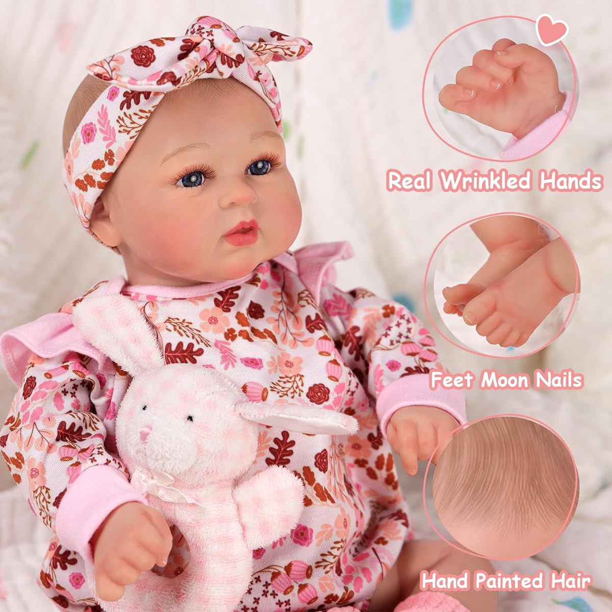 BABESIDE Reborn Baby Doll Girl