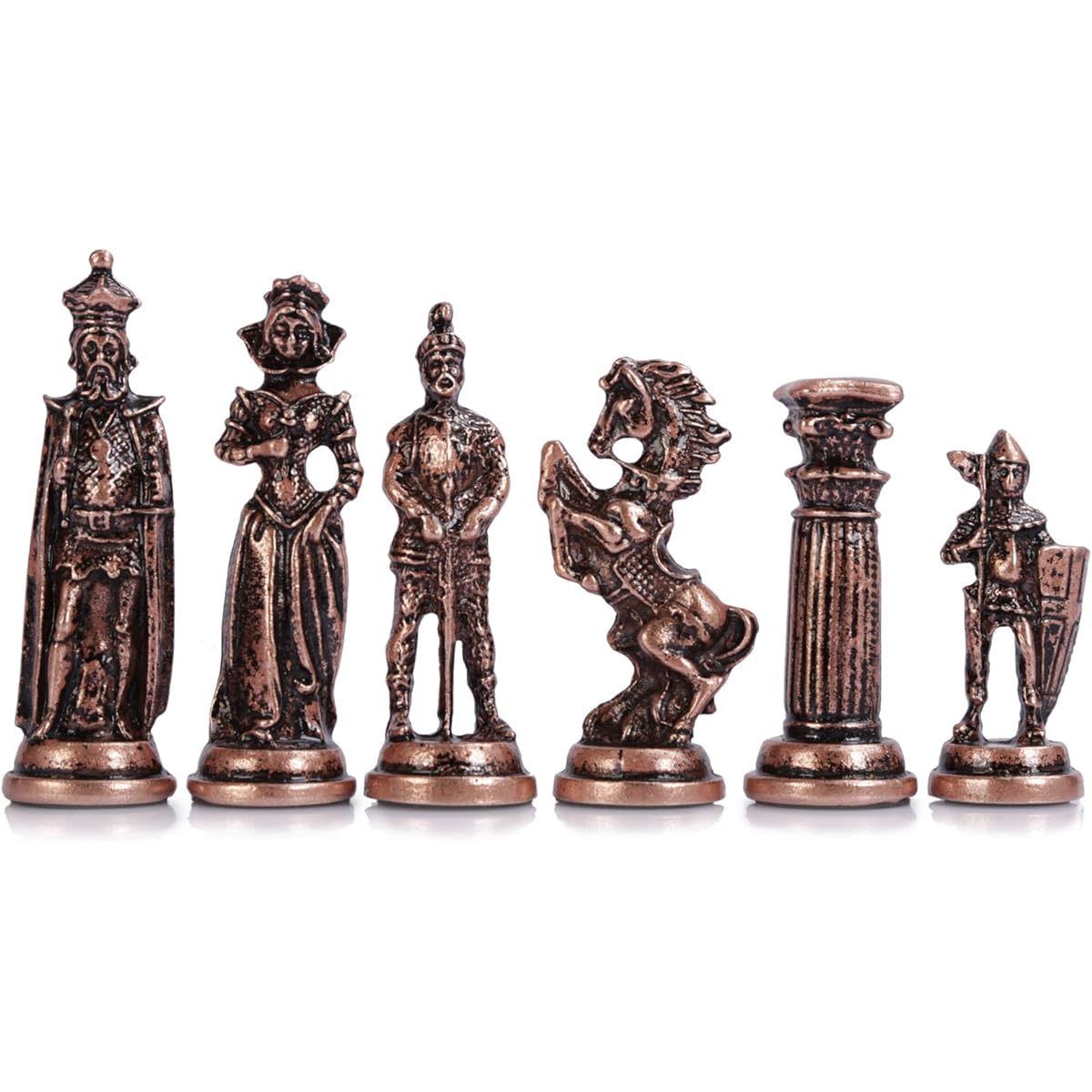 CHESSLANDTR Richard Lionheart Antique Copper Handmade Cool Chess Piece King 3.5 (Board not included)