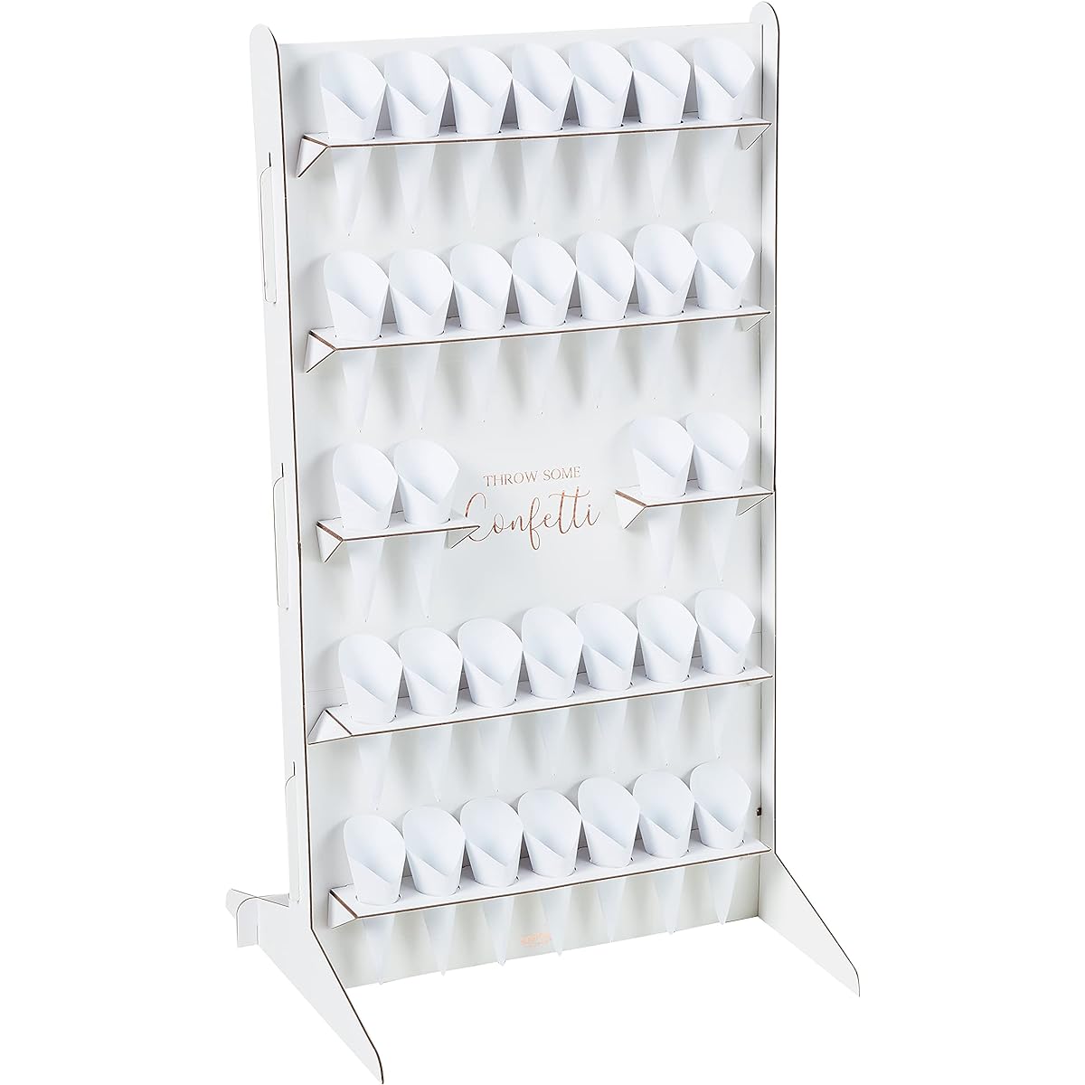 Ginger Ray Botanical Wedding Bronze Foil Stand with Confetti Cone Paper