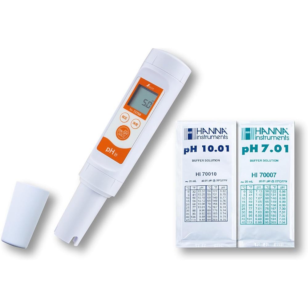 Shinwa Sokutei Digital pH Meter Standard Solution Acid Calibration/Alkaline Calibration Set 50256