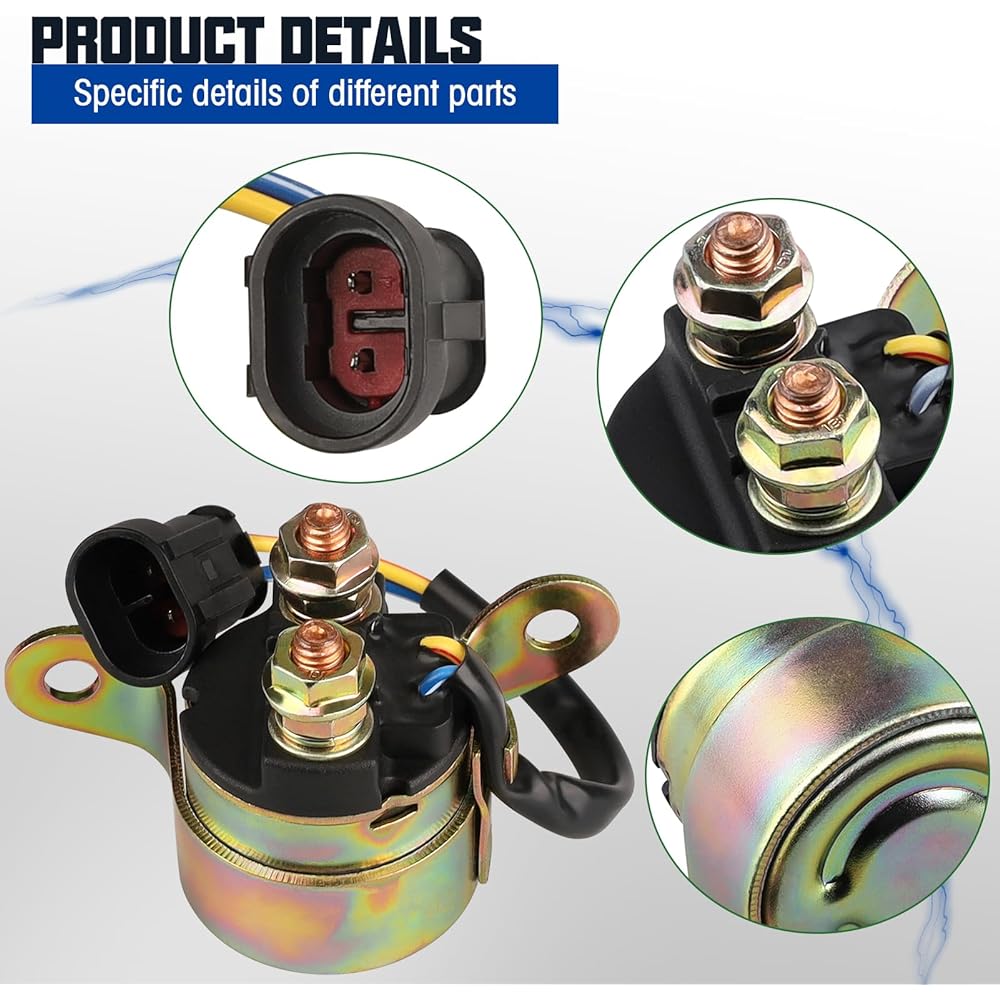 Sollon Starter Solenoid Relay for Polaris Ranger 400 500 800 RZR EFI 2007-2014 Sportsman 400 450 500 700 800 2006-2014 Trail Boss 330 2007-2012 Hawkeye Scrambler Trail Boss