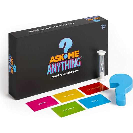 ASKMEANYTHING Ask Me Anything: The Ultimate Social Game, Meet Friends and Laugh All Night Long! Easy Setup 500 Questions - Game Night, Dinner Party Conversation Starters, Road Trips