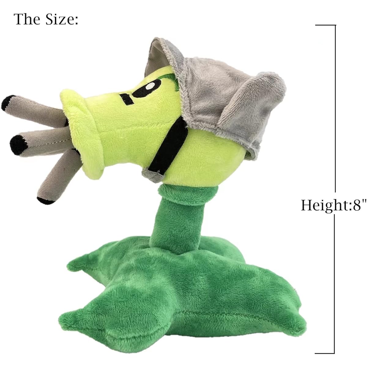 001-Plants vs Zombies Plush Toy Gatling Pea Plant Soft Figure Doll Plants vs Zombies Toy Gatling Pea Shooter PVZ Plush Toy 1 2 Set (Gatling Pea)