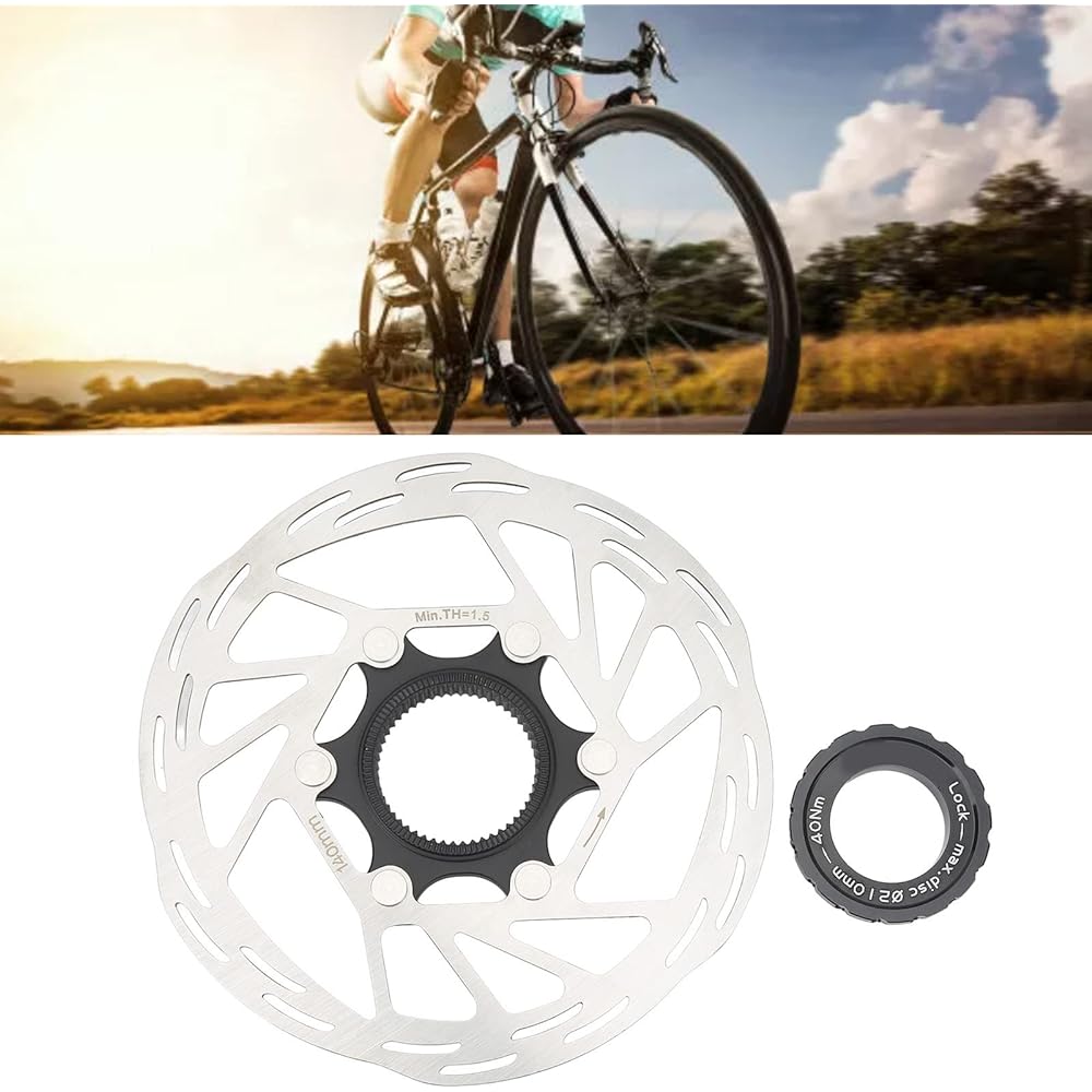 140mm Disc Brake Rotor Bicycle Centerlock Disc Rotor Increased Friction Coefficient Stainless Steel