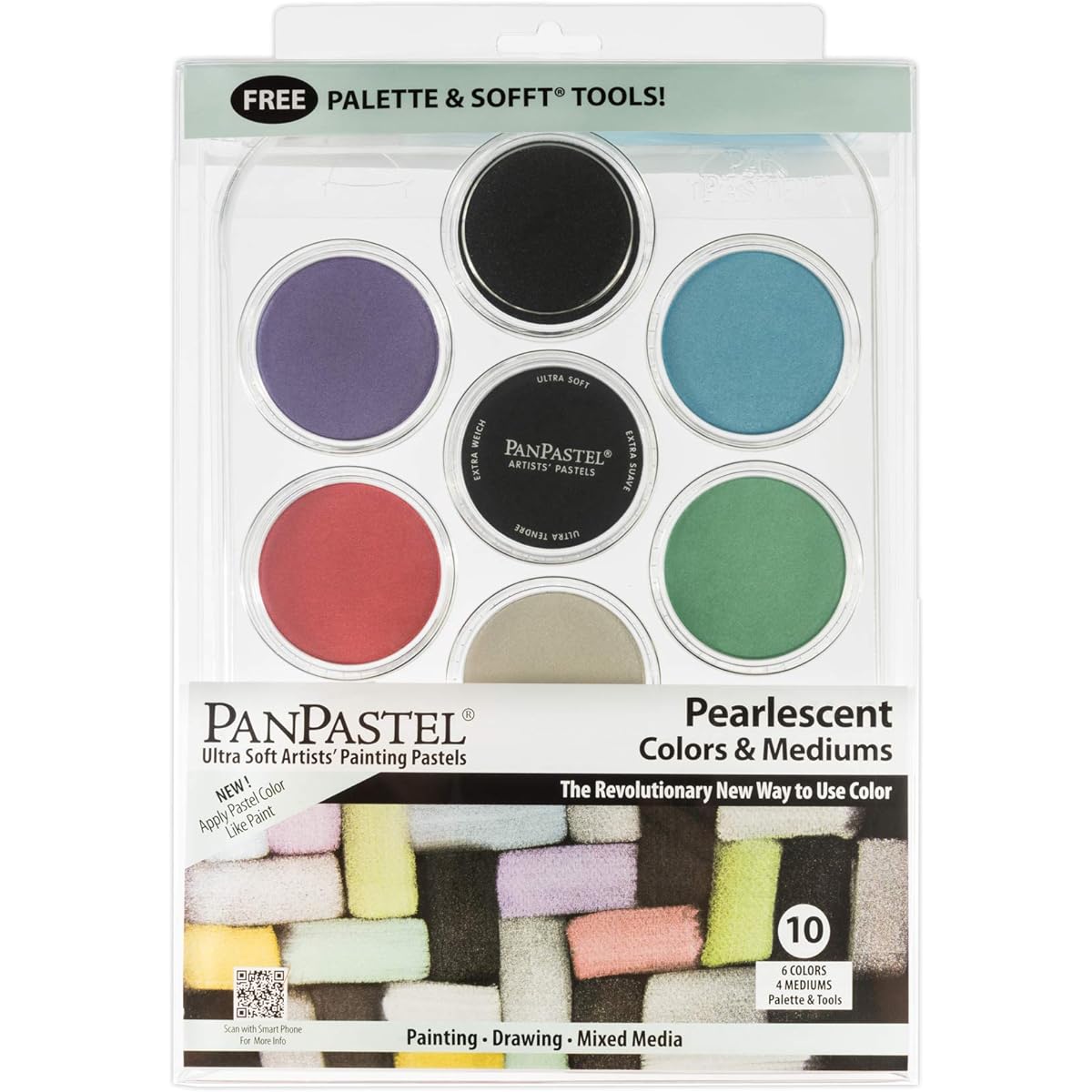 PanPastel 30113 Pearl & Medium 10 Color Tray Set 318451