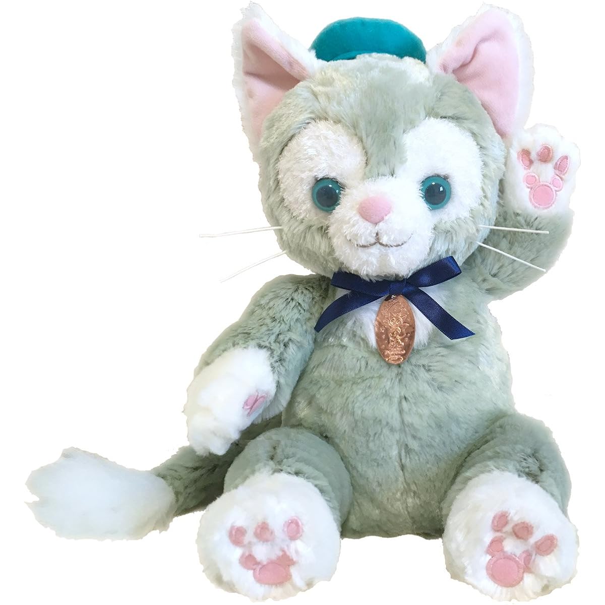 Gelatoni stuffed toy, small size, Tokyo Disney exclusive, with original Bijinya rust-proof souvenir medal charm...