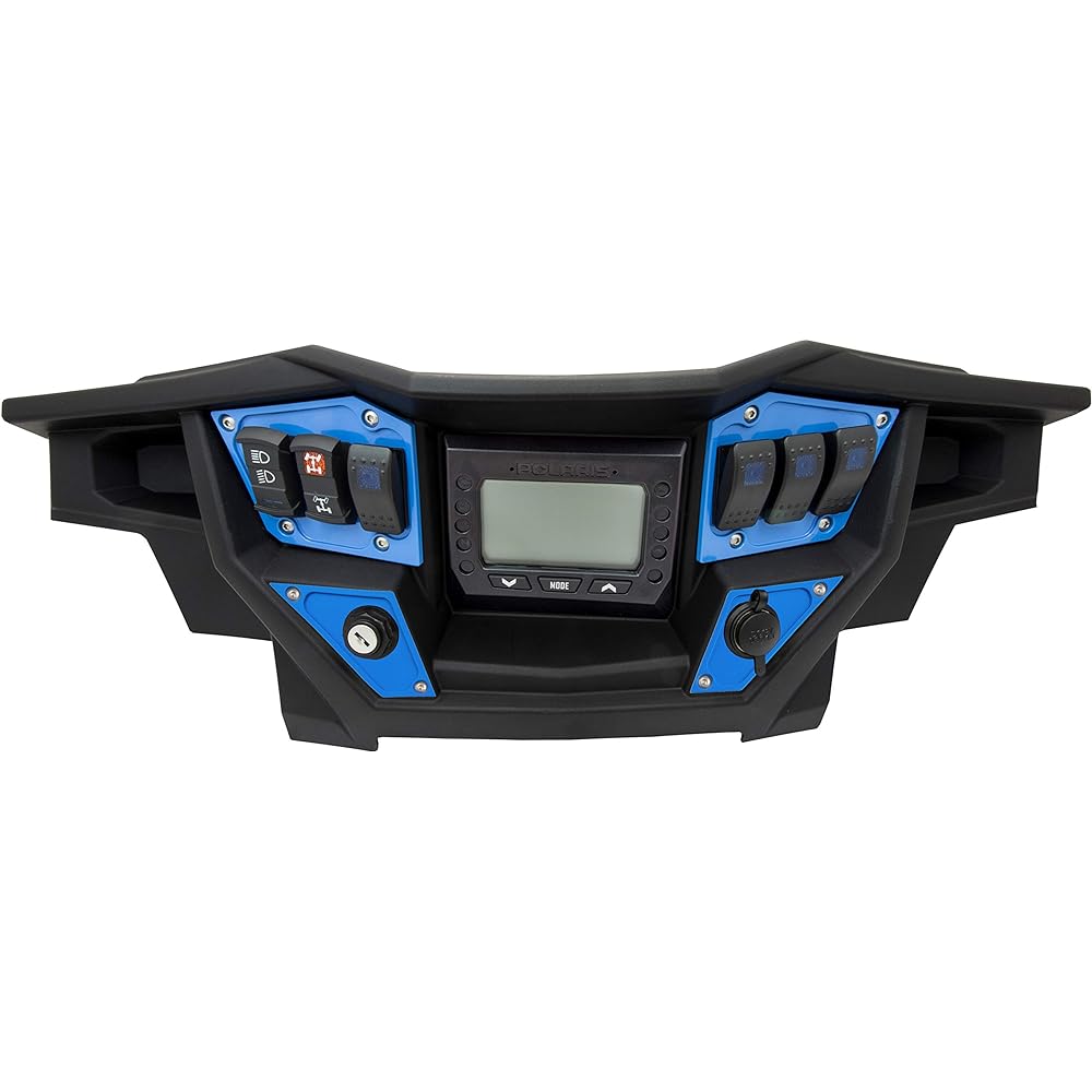 STVMotorsports SDP6GPS Custom Aluminum Dash Panel for 2017-2018 Polaris RZR XP Turbo Edition with GPS Display - 100% Made in the USA (Switches Not Included) Blue SDP6GPS-FS