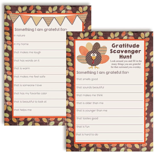 AmandaCreation"I Am Grateful For" Thanksgiving Game Cards 5" x 7" Blank Cards (10 Cards)