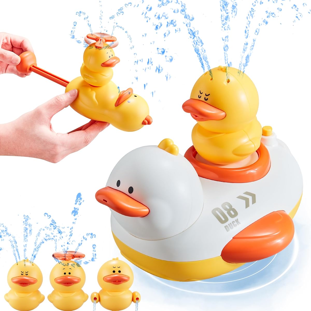 Electric Duck Bath Toy for Toddlers Baby Bathtub Sprinkler Toy Mold Free Shower Toy Toddler Fun Toy for Boys Girls Toddlers Birthday 1 Year Old 2 3 4 5 6 Years Old and Up