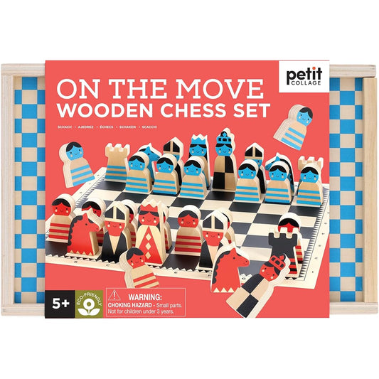 Petit Collage On The Move Wooden Chess Set