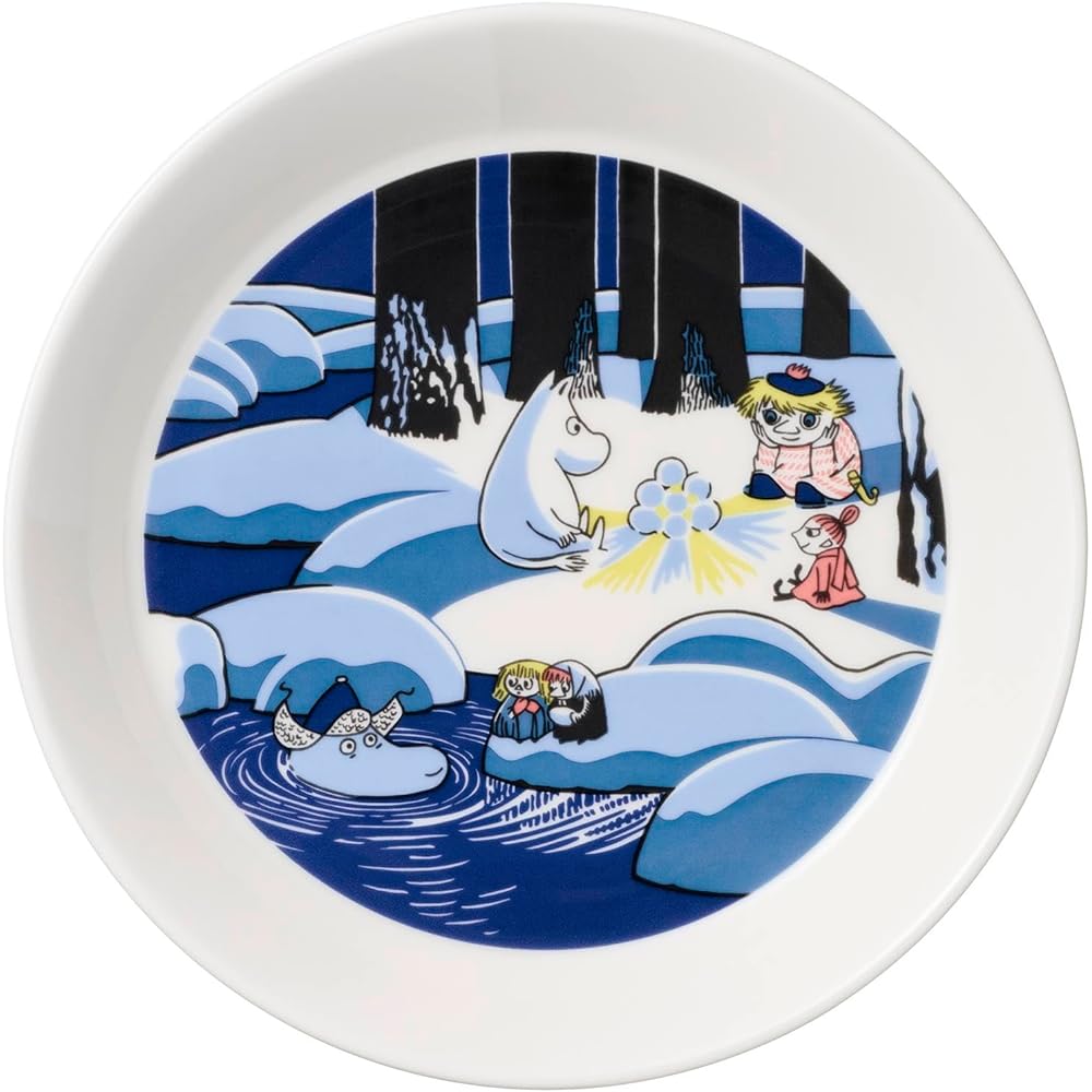[Regular Imported Goods] Moomin (Moomin by ARABIA) Plate Set of 2 19cm Collector's Plate Set Snow Lantern & Mother and Sun Moomin Tableware Arabia 1067428