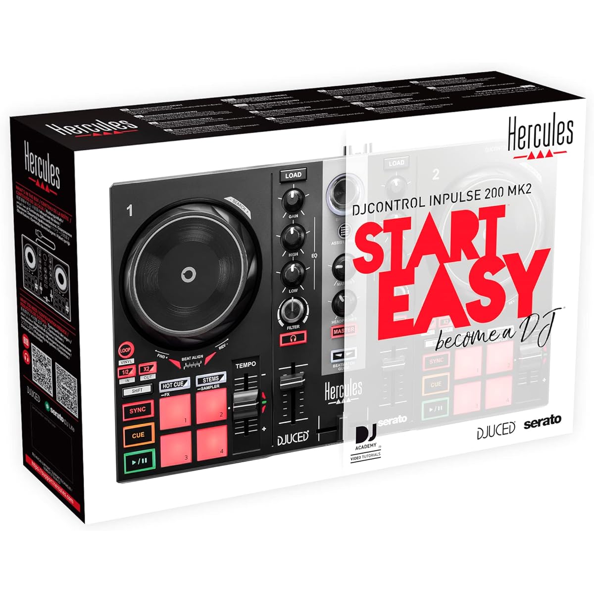 Hercules DJControl Inpulse 200 MK2 – The best DJ controller for learning to mix – includes software and tutorials