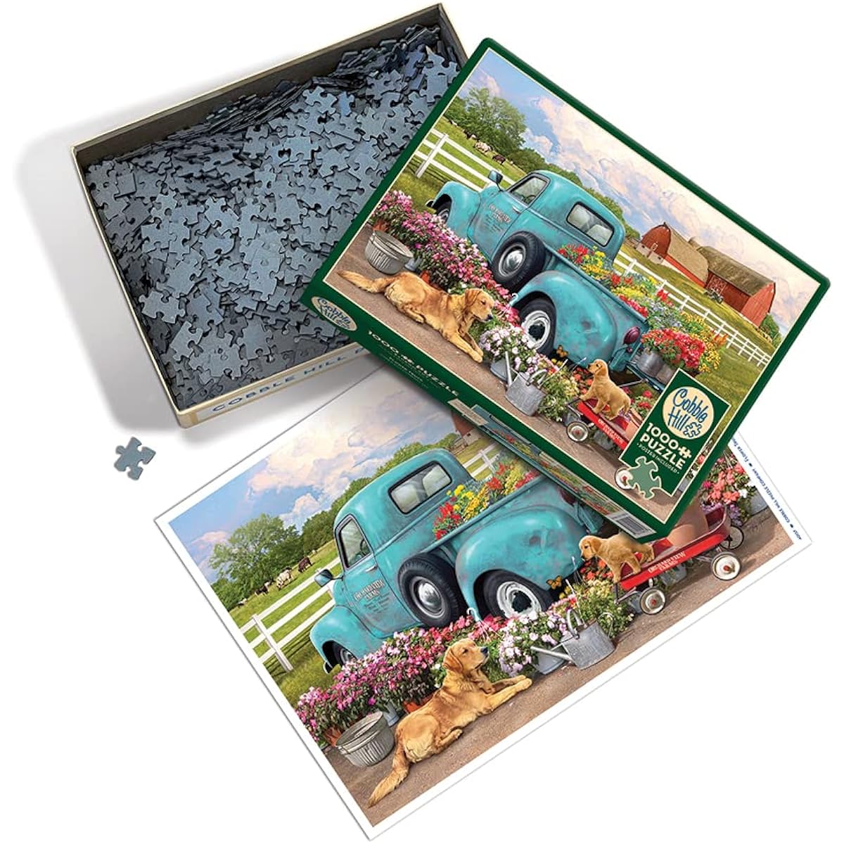 Cobble Hill 1000 Piece Puzzle - Flower Truck - Sample Poster Included
