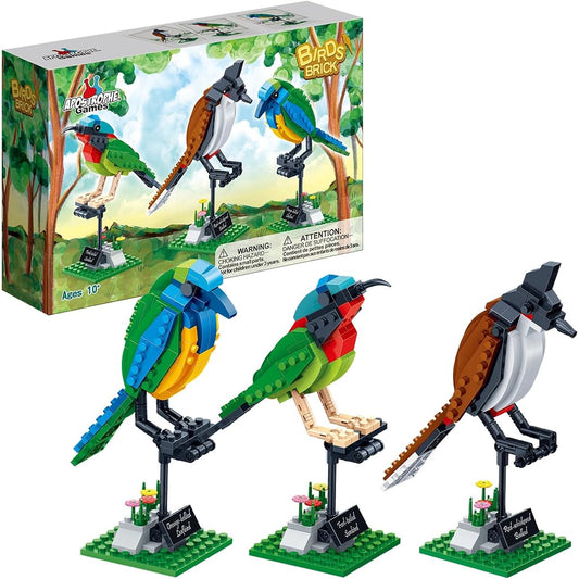 Apostrophe Games Bird Model Building Block Kit - 408 Pieces - Models for Kids and Adults