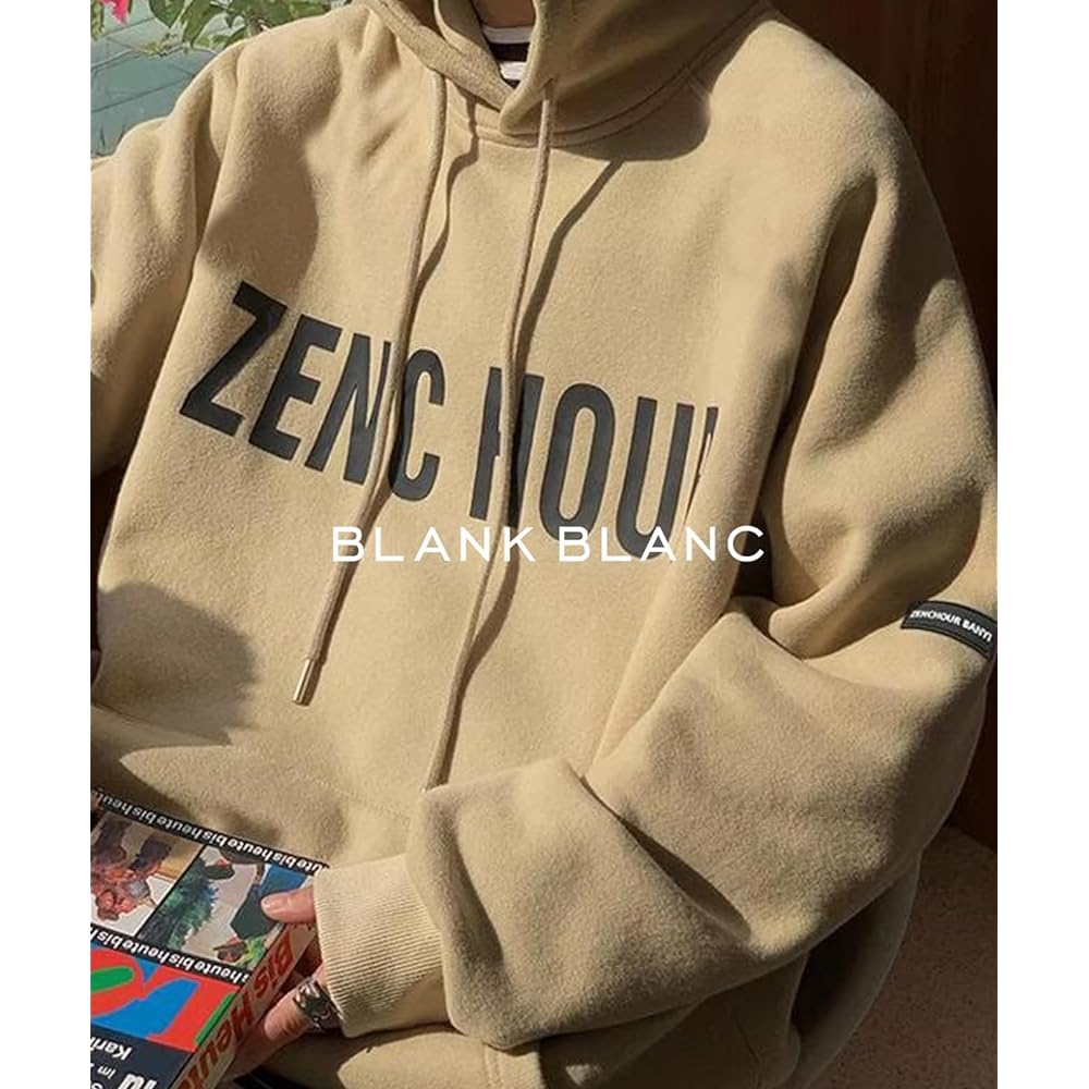 [BLANK BLANC] [Limited stock] Parka Hoodie Logo English Letters Big Silhouette Oversize Street B13
