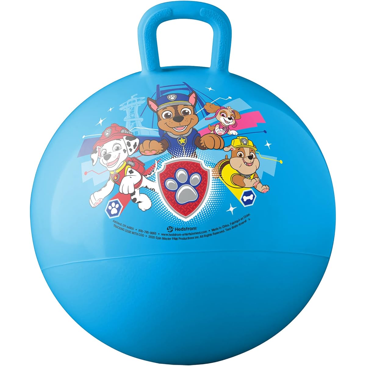 Nickelodeon Paw Patrol Hopper Ball (15 inches Diameter), Paw Patrol Bouncy Ball with Handle, Bouncy Balls for Kids, Bouncing Ball with Handle, Hippity Hop, Bounce Balls with Handles for Kids