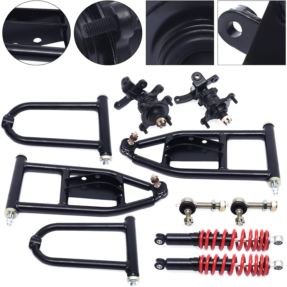 Front Side Suspension + Shock Swing Arm Kit DIY Parts for Quad Bike Buggy/Electric ATV/Go Kart