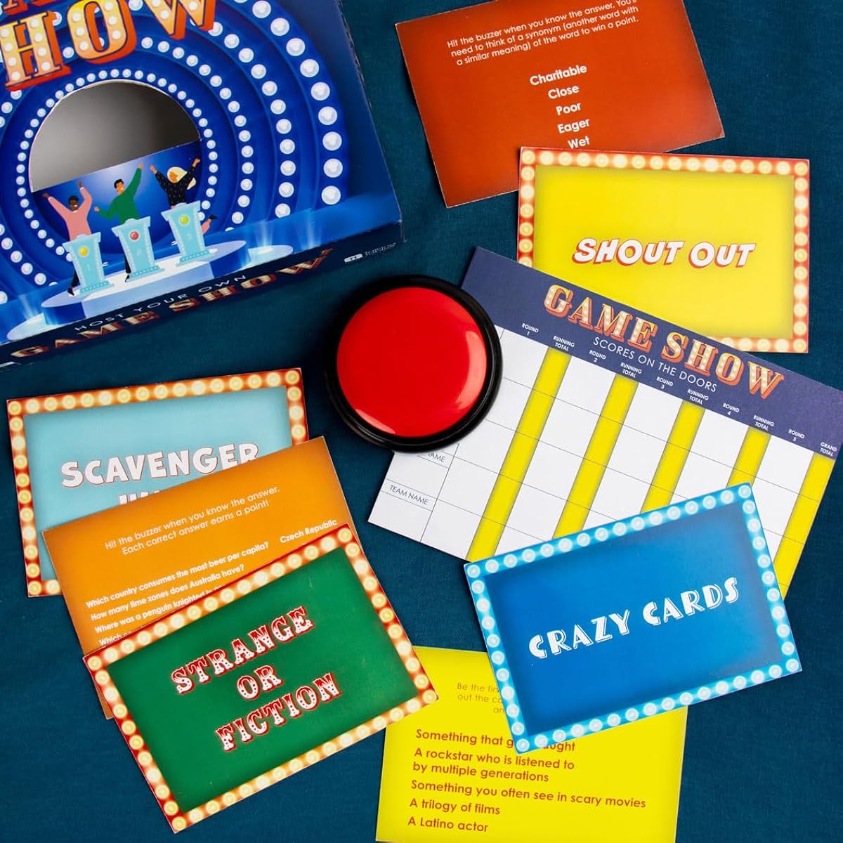 Talking Tables Unique Game Show Quiz Game Buzzer Interactive Fast Paced Fun Ideal Christmas Gift for Friends and Family to Play on Christmas, New Year or at a Party. For ages 9+ 5+: