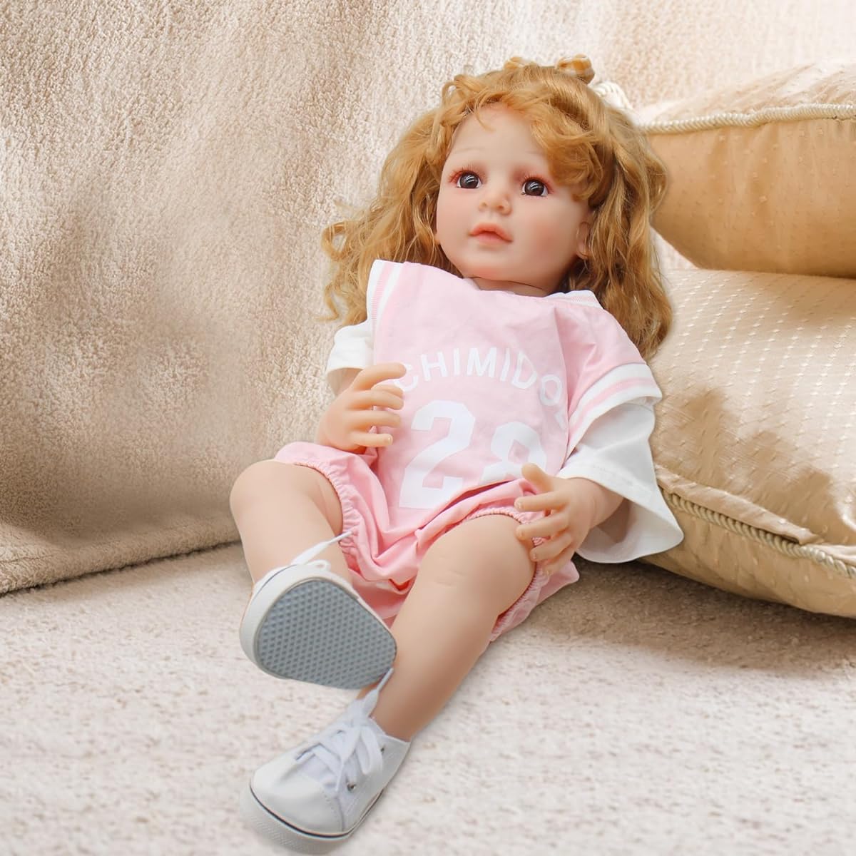 Dollox Reborn Baby Doll Real Baby Feeling Realistic Newborn Baby Doll Gift for Children Ages 3 and Up