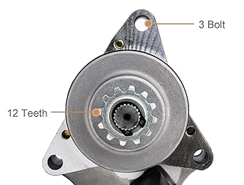 3 Bolt Starter 125cc 110cc 100cc 90cc 70cc 50cc Tao Tao ATV Dirt Bike Go Kart 4 Wheel Pit Bike 3 Bolt Starter Motor with Line