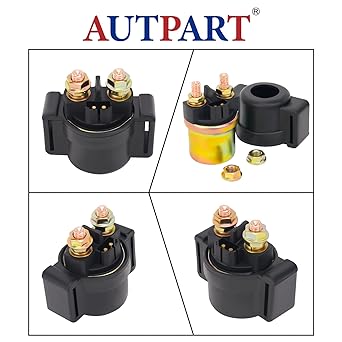 AUTPART Motorcycle Cell Relay Starter Relay Solenoid 27010-1075 27010-1314 General Purpose Kawasaki EL250 Eliminator 250 KL650 KLR 600 650 ZL 600 1000 ZX900 GPZ900R Eliminator Ninja 900 KLF185 Ducati M400 etc. for