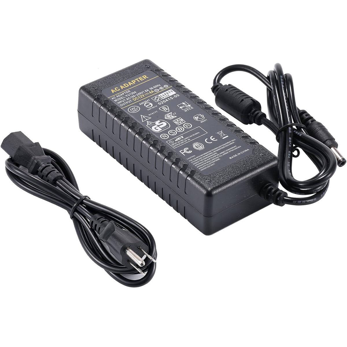 COOLM DC 12V 4A Power Adapter Transformer DC12V CCTV Camera LED Strip Light AC 100-240V to DC 12V 4Amp 48W Adapter US Plug 5.5x2.5mm DC Jack