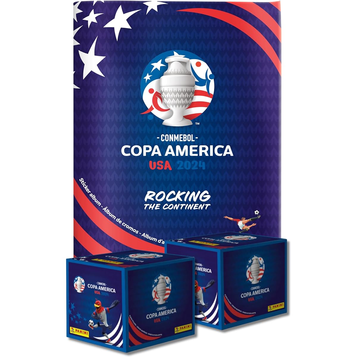 PANINI COPA America 2024 USA - 1 Softcover Album with 2 Boxes of Stickers (500 Stickers), 2023245921
