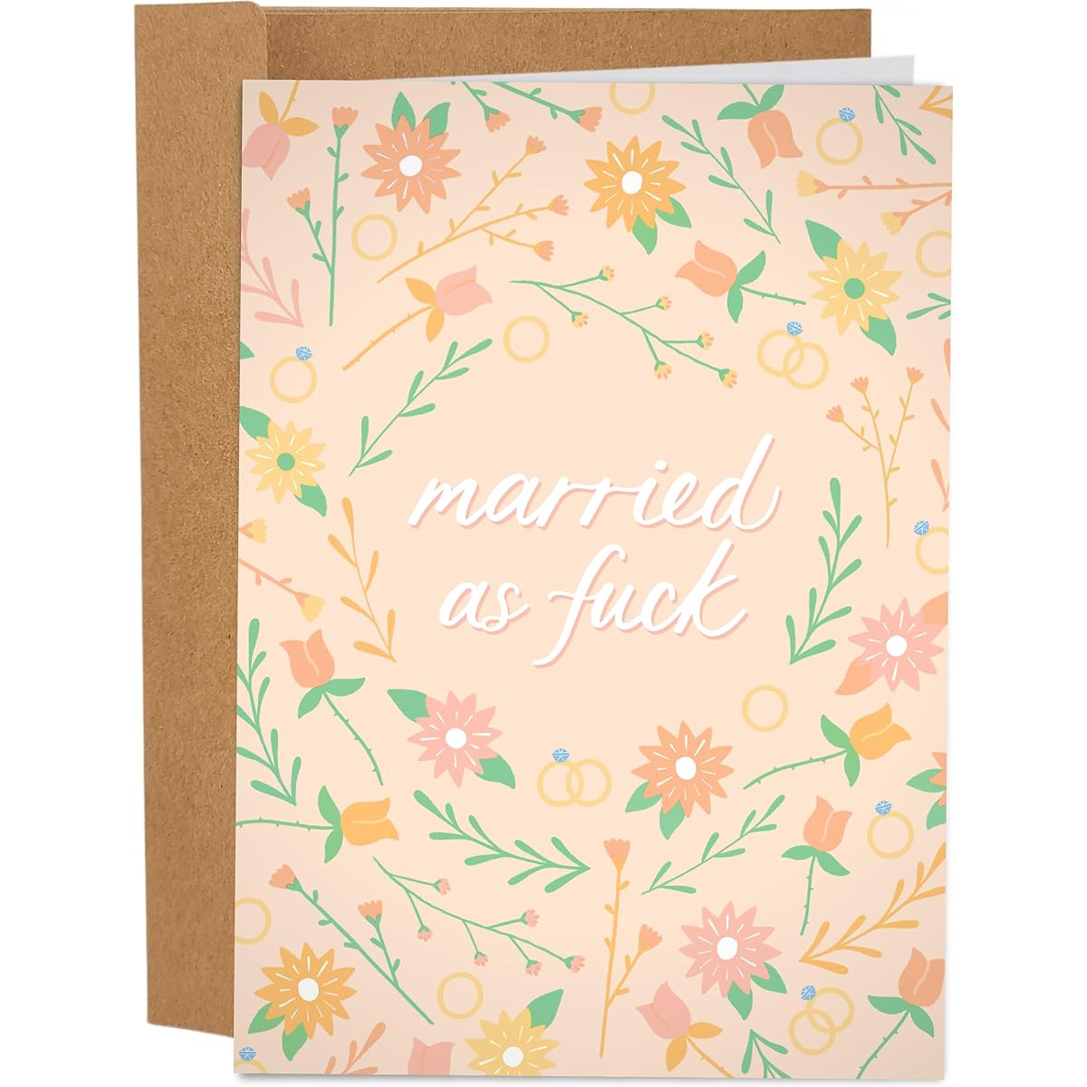 Sleazy Greetings Funny Wedding Cards | Funny Congratulations Cards | Wedding Cards for Bride and Groom | Bridal Shower Cards | Married As F**K Cards