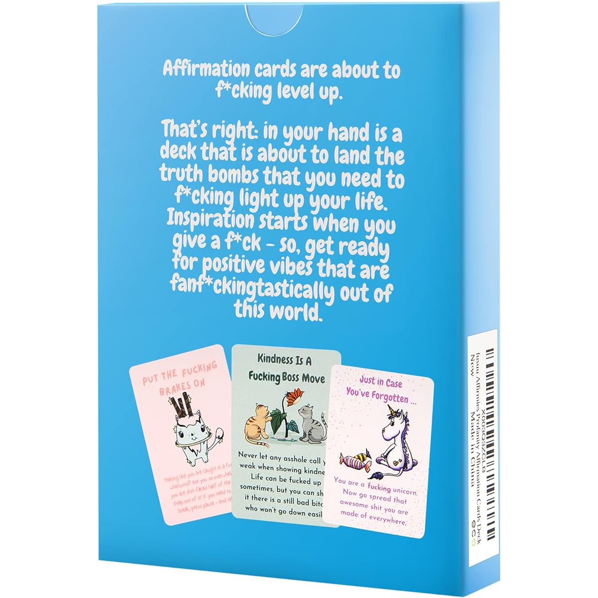 fusuu Positive Affirmation Cards – 50 Affirmation Card Deck – F*** Funny Affirmations – Cute Design Daily Affirmations for Women