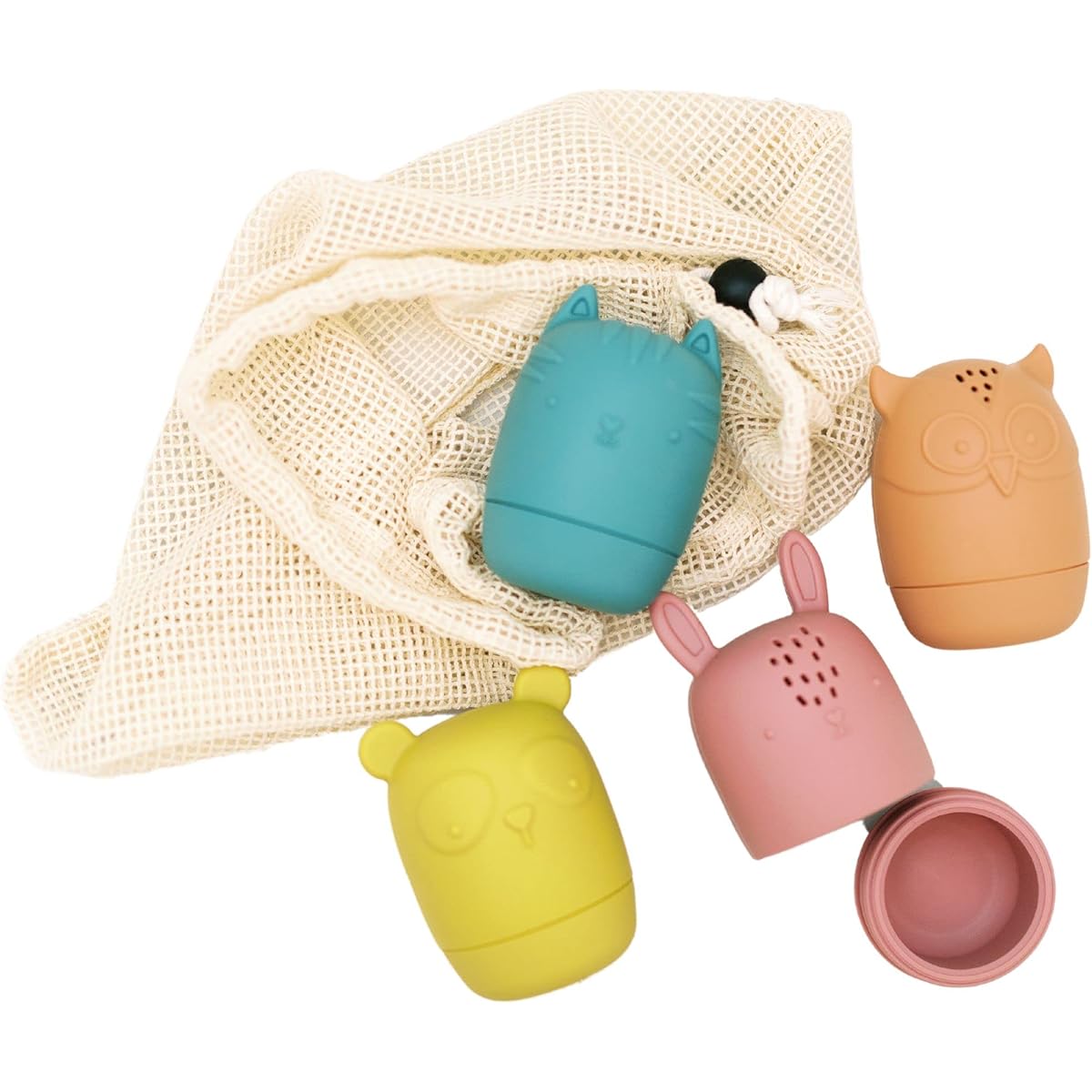 Grey+Sun | Anti-Mold Silicone Bath Toys, Water Play Toys for Toddlers, Bathtub Toys 1-3, Bath Toys for Toddlers, Bath Toys for Babies, Non-Toxic Silicone Toys, Floating Water Toys