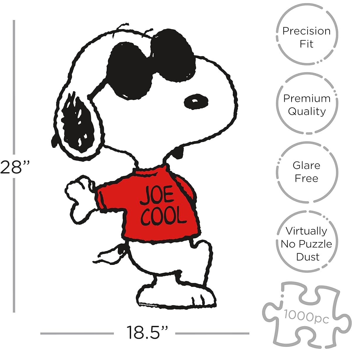 Peanuts JOE COOL Includes 8 Unique Shaped Pieces 1000 Piece Jigsaw Puzzle (8 Unique Shaped Pieces 1000 Piece Jigsaw Puzzle) [Parallel Import]