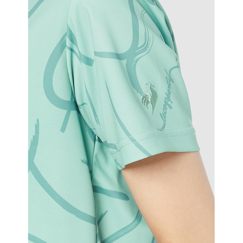 [Le Coq Sportif] Women's T-shirt, all-over print, short-sleeved T-shirt, UV CUT (UPF50+), QMWWJA03
