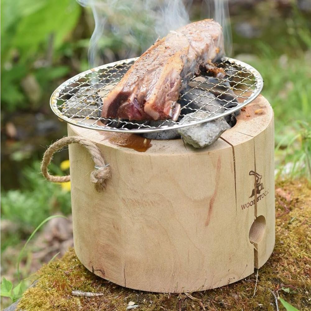 Wood Grill Yamazakura WOODSTOCK Hardwood from the Zao Mountain Range in Miyagi Prefecture BBQ Camping Meal Smoker Patented Structure Fire Starter Included