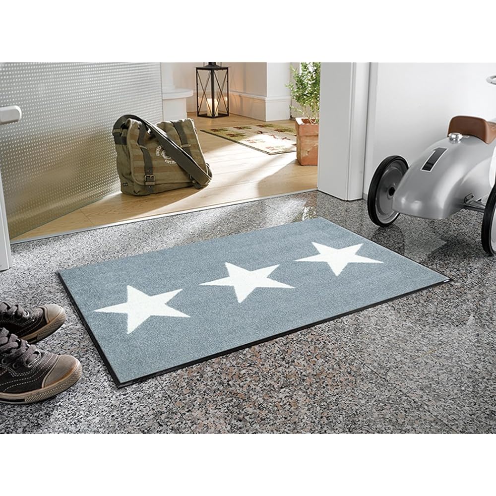 Cleantex Japan Entrance Mat Stars gray 50×75cm wash+dry AB00282