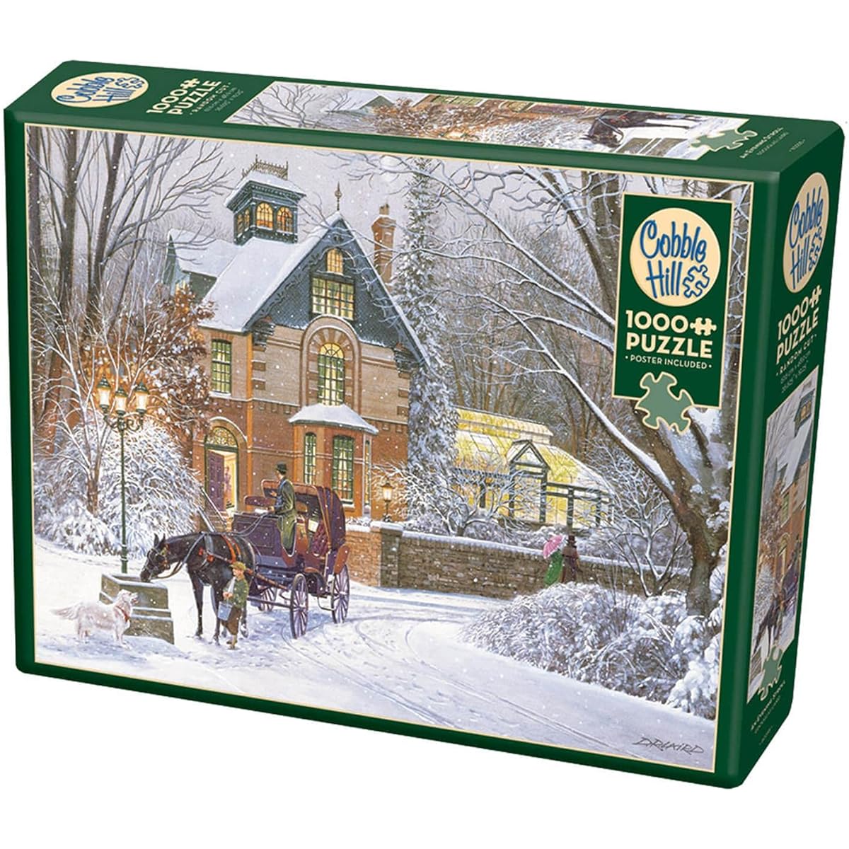 Cobble Hill 1000 Piece Puzzle Night Walk with Sample Poster