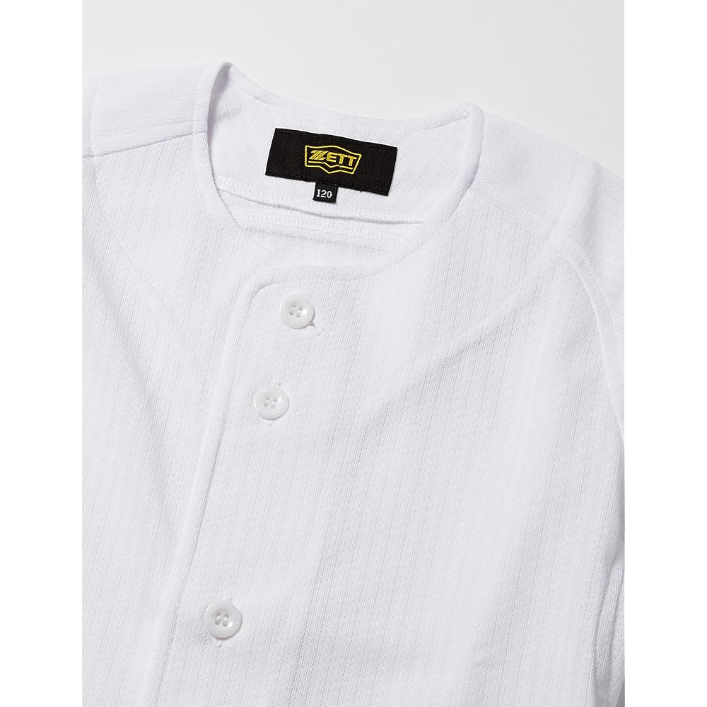 zett Mechapan Junior Mesh Full Open Shirt Yakyu Soft Uniform Shirt JR (bu2281ms-1100)