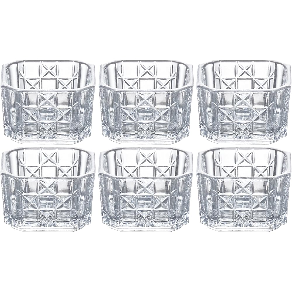 Adelia Small Bowl Clear Maximum 6.4 x Height 5cm Delicacy Holder Set of 6 Made in Japan NT-149