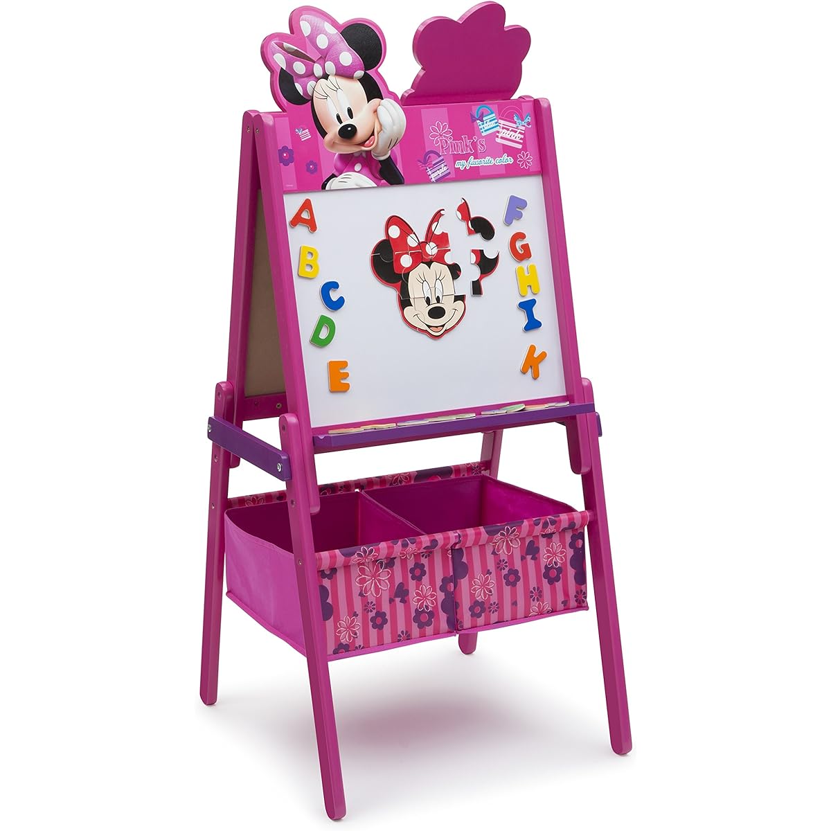 Delta Disney Minnie Mouse Wooden Easel Whiteboard for Girls te87574mn [Parallel Import]