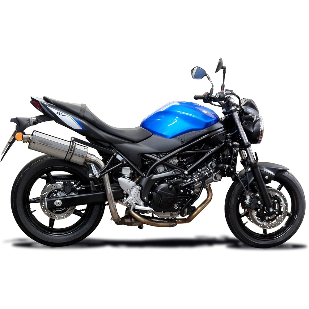 DELKEVIC Slip-on Stainless Steel Oval Muffler SUZUKI SV650 HI-LEVEL 2016-2018 350mm KIT04G4