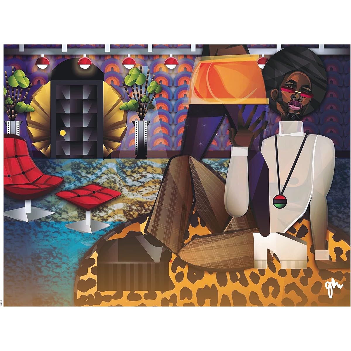 Ceaco - Jaleel Campbell - Grab and Move Your Hips - 550 Piece Jigsaw Puzzle