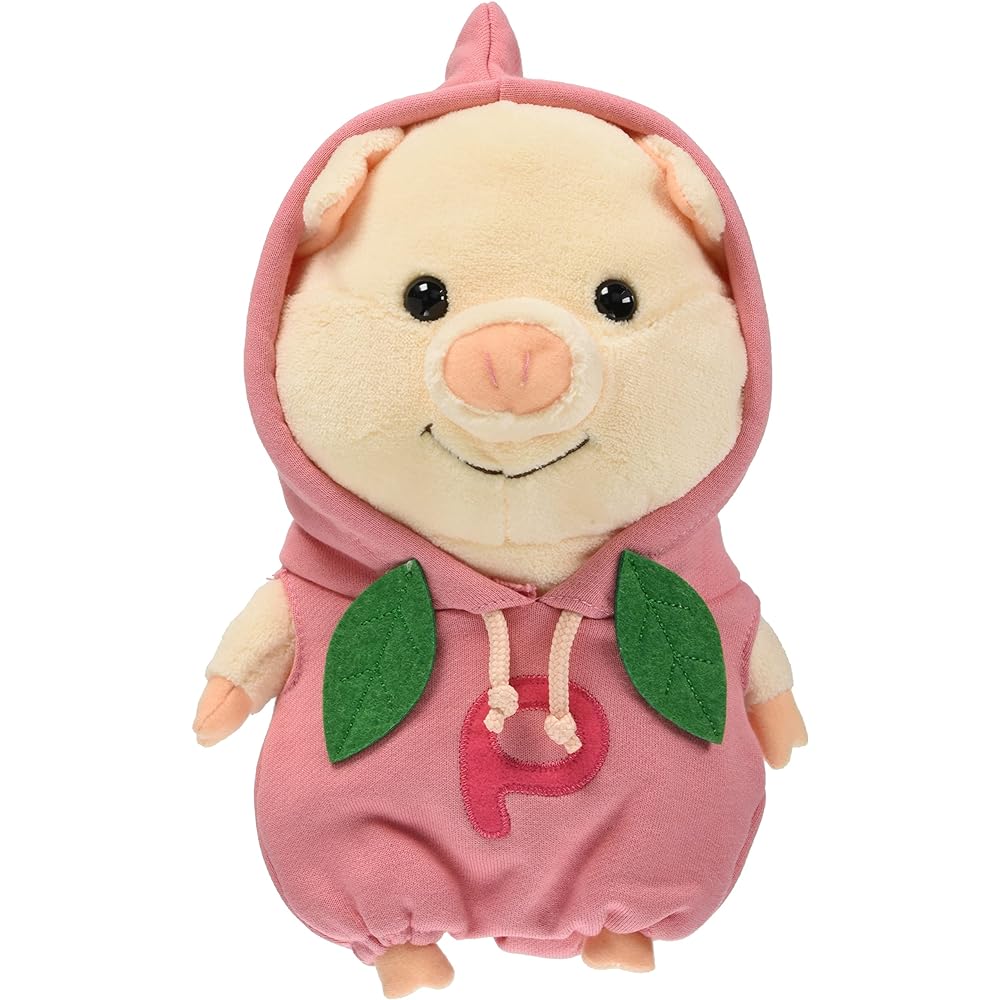 Naito Design Institute Puton Plush Toy M Peach Parka
