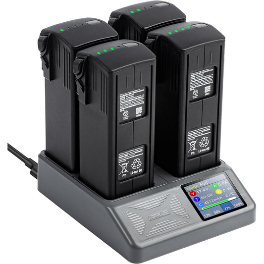 STARTRC Mavic 3 Series LCD Battery Charging Hub, 4 Battery Chargers for DJI Mavic 3 Classic, Mavic 3 Cine, Mavic 3 Pro Drone Accessories