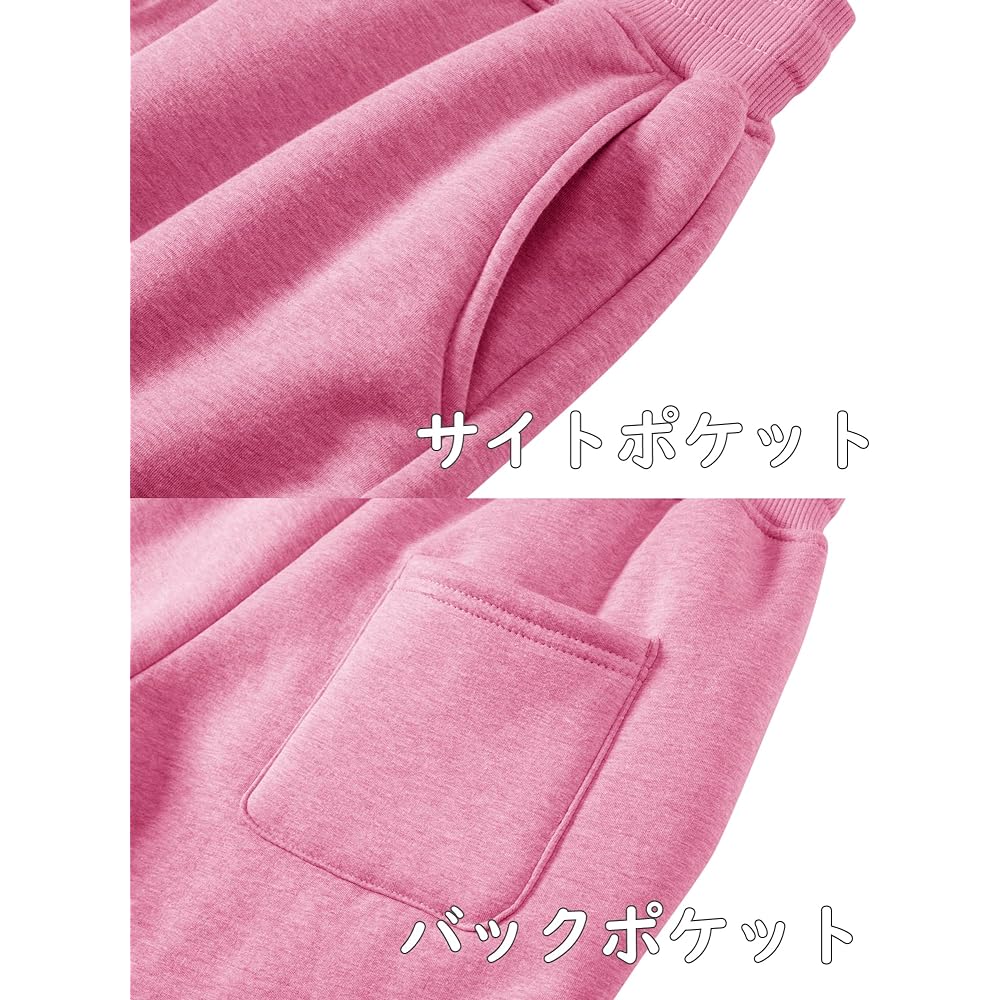 [KEFITEVD] Women's Sweatpants, Boa Lining, Cold Weather Pants, Thick, Thermal, Easy Pants, Large Size, Jersey, Stretch, Elastic Waist, Pockets Included