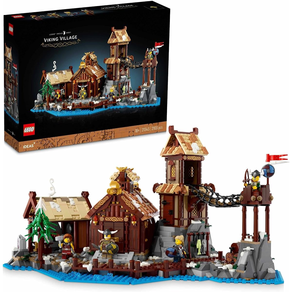 LEGO Idea Viking Village 21343 Toy Block Present Fantasy Adventure Boys Girls Adults