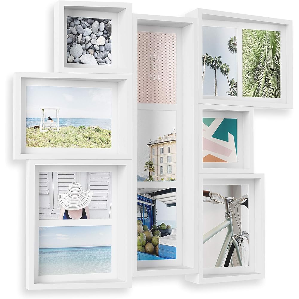 umbra Wall Display Photo Display Photo Frame White W60 x D55 x H7cm EDGE 21005423660